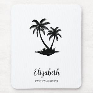 Tropical Palm Tree Coastal Personalized Mouse Pad