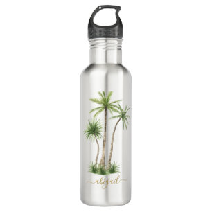 Tropical Palm Tree Custom Name Bridesmaid 710 Ml Water Bottle
