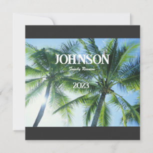 Tropical Palm Tree Family Reunion Invitation