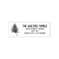 Tropical Palm Tree Frond #34 Family Name Address
