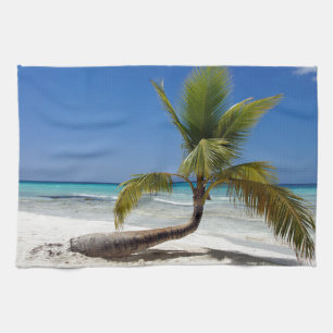 tropical palm tree kitchen towel