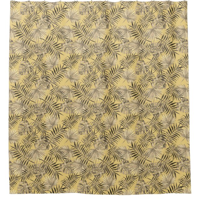 Tropical Palm Tree Leaves Pattern Gold (Front)