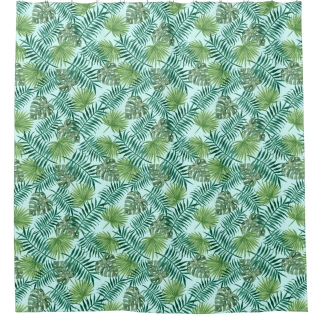 Tropical Palm Tree Leaves Pattern Green (Front)