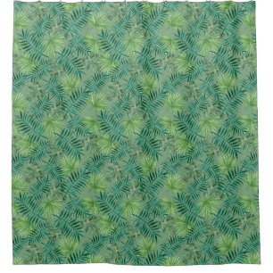 Tropical Palm Tree Leaves Pattern Green