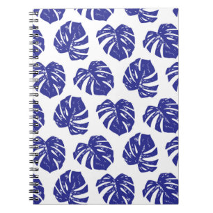 Tropical palm tree leaves pattern notebook