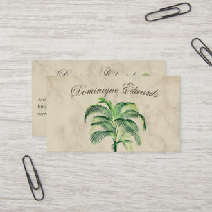 Tropical Palm Tree Marble Professional  Business Card