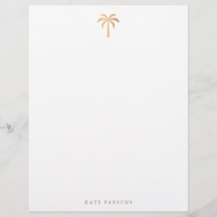 Tropical Palm Tree Modern Letterhead