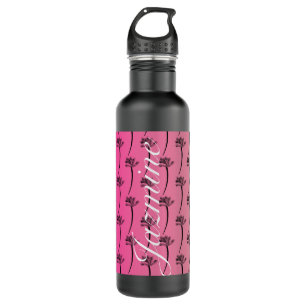 Tropical Palm Tree Pattern Pink 710 Ml Water Bottle