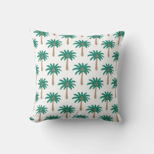 Tropical Palm Tree Pattern Throw Pillow