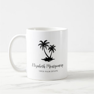 Tropical Palm Tree Personalized Coffee Mug