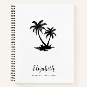 Tropical Palm Tree Personalized Notebook