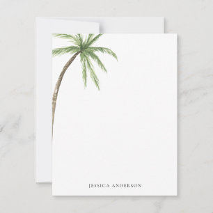 Tropical Palm Tree Personalized Thank You Card