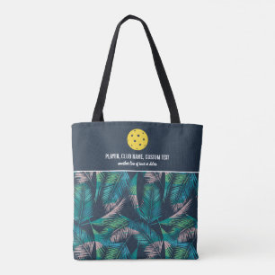 Tropical Palm Tree Print Custom Pickleball Paddle Tote Bag