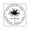 Tropical Palm Tree Round Return Address