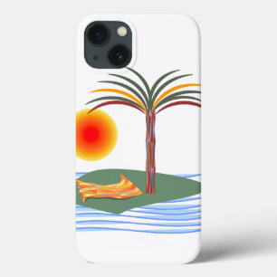 Tropical Palm Tree, Sun, Waves iPhone 6/6s Plus 13 Case
