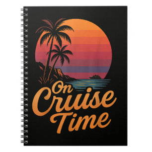 Tropical Palm Tree Sunset Cruise Vacation Notebook