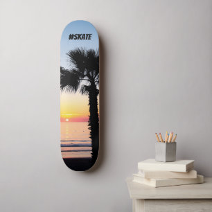 Tropical Palm Tree Sunset  Skateboard