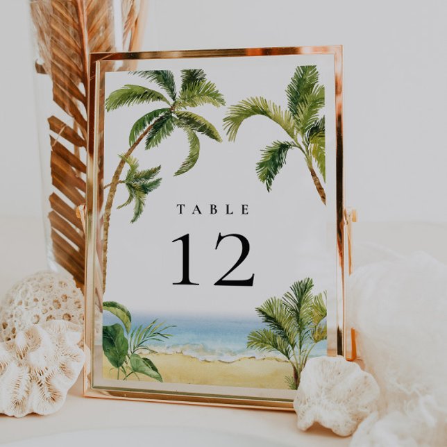 Tropical Palm Tree Table Number (Creator Uploaded)