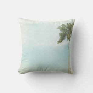 Tropical Palm Tree Throw Pillow