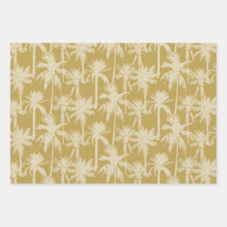 Tropical Palm Tree Vintage Pattern Wrapping Paper Sheet