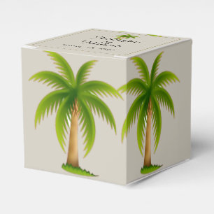 Tropical Palm Tree Wedding Favor Box