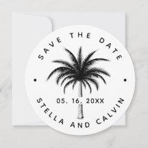 Tropical Palm Tree Wedding Simple Photo