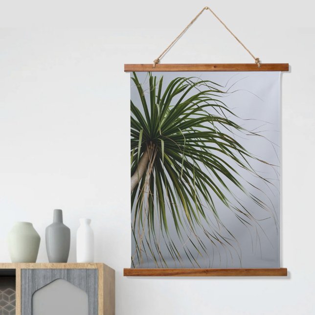 Tropical Palm Tree Windblown Photographic  Hanging Tapestry (Creator Uploaded)