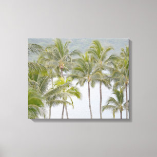 Tropical Palm Trees at Kalapaki Bay Canvas Print