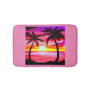 Tropical Palm Trees Bath Mat