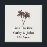 Tropical Palm Trees Beach Wedding Stationery Magnet<br><div class="desc">Tropical Palm Trees Beach Wedding Stationery</div>