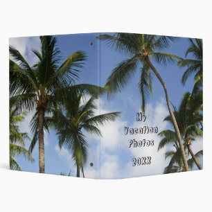 Tropical Palm Trees Blue Sky Binder