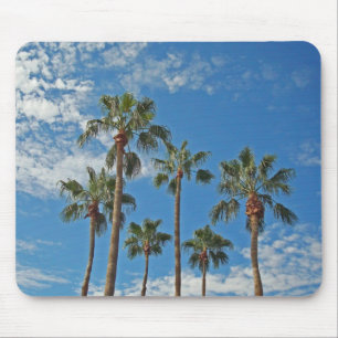 Tropical Palm Trees Blue Sky Paradise Island Mouse Pad