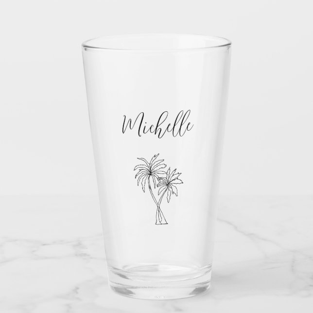 Tropical Palm Trees Botanical Foliage  Glass (Front)