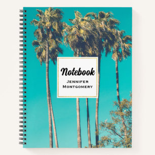 Tropical Palm Trees California Retro Notebook