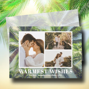 Tropical Palm Trees Christmas Photo Holiday Card
