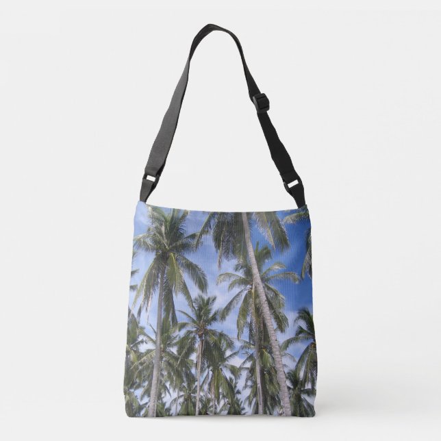 Tropical Palm Trees Crossbody Bag (Back)