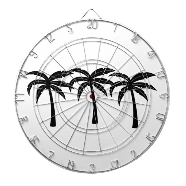 Tropical Palm Trees Dartboard (Front)