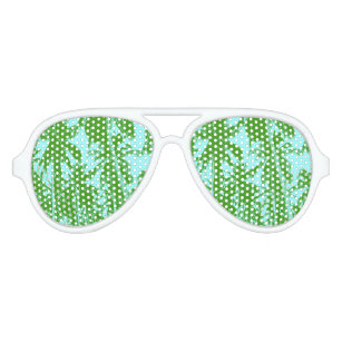 Tropical Palm Trees Design. Aviator Sunglasses