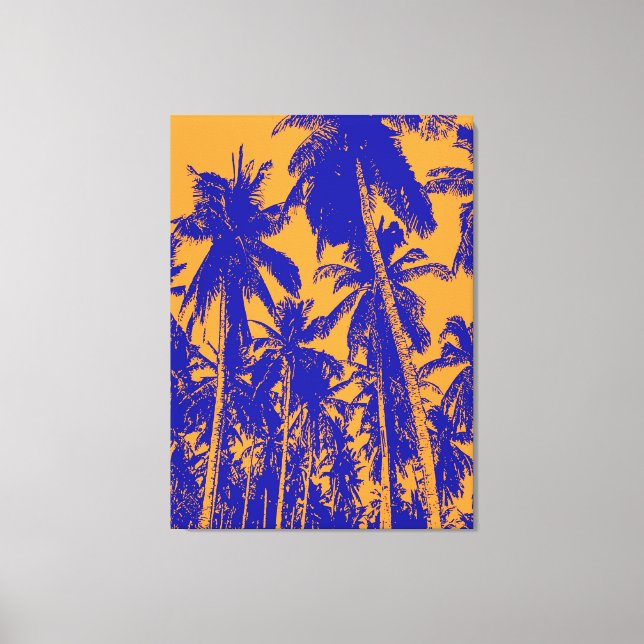 Tropical Palm Trees Design Canvas Print (Front)