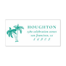 Tropical Palm Trees Family Name Return Address