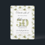 Tropical Palm Trees Green 50th Birthday  Invitation<br><div class="desc">Tropical Palm Trees Green 50th Birthday or any year</div>