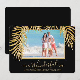 Tropical Palm Trees Holiday Christmas Photo Cards