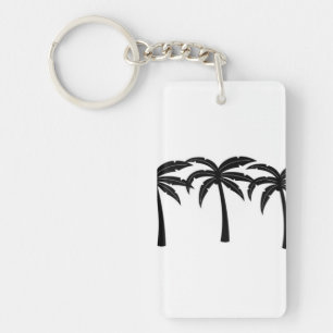 Tropical Palm Trees Keychain