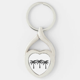 Tropical Palm Trees Keychain