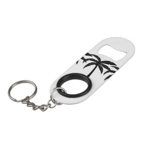 Tropical Palm Trees Keychain Bottle Opener