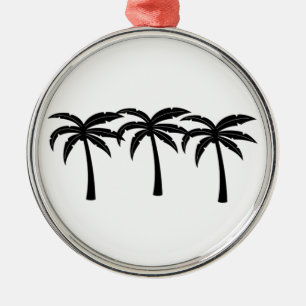 Tropical Palm Trees Metal Ornament