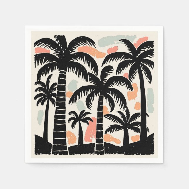 Tropical Palm Trees Napkin (Front)