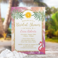 Tropical Palm Trees & Orange Fruit Bridal Shower