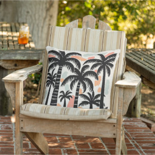 Tropical Palm Trees Outdoor Pillow