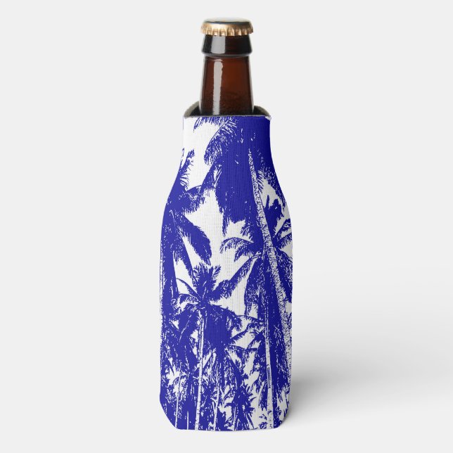 Tropical Palm Trees Pattern Bottle Cooler (Bottle Front)